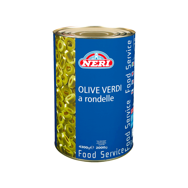 Olive verdi a rondelle